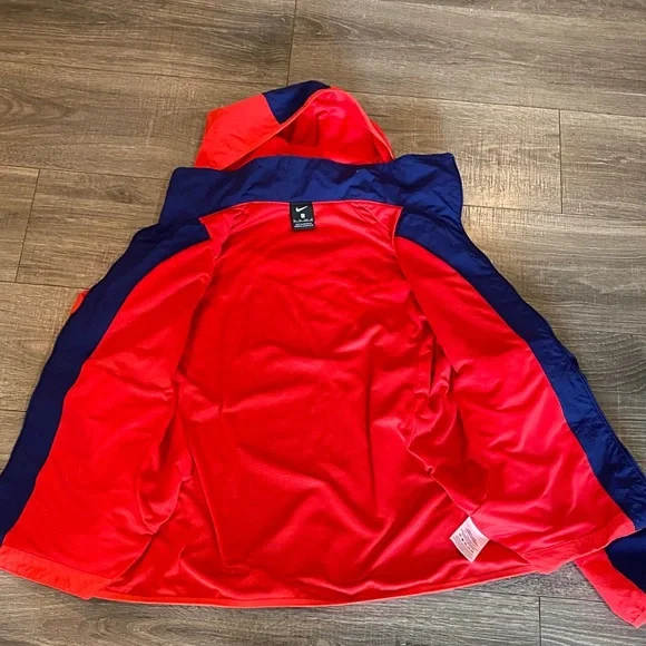 Nike Red & Navy Hooded USA Full Zip Windbreaker - Picture 8 of 10